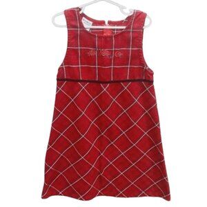 OshKosh B'gosh Rose Embroidered Plaid Jumper Dress
